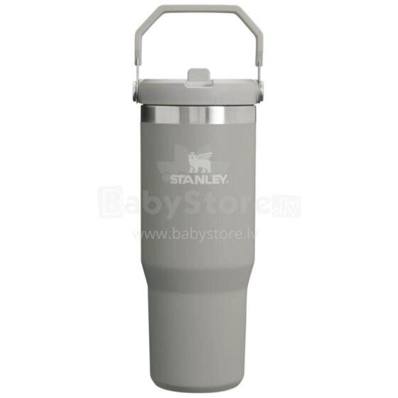 Thermal mug with a straw The IceFlow Flip Straw Tumbler 0.89L light gray
