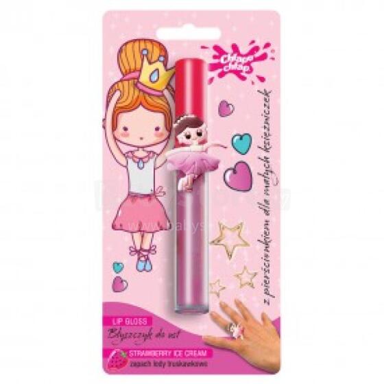 Lip gloss with a ring strawberry ice cream 3g