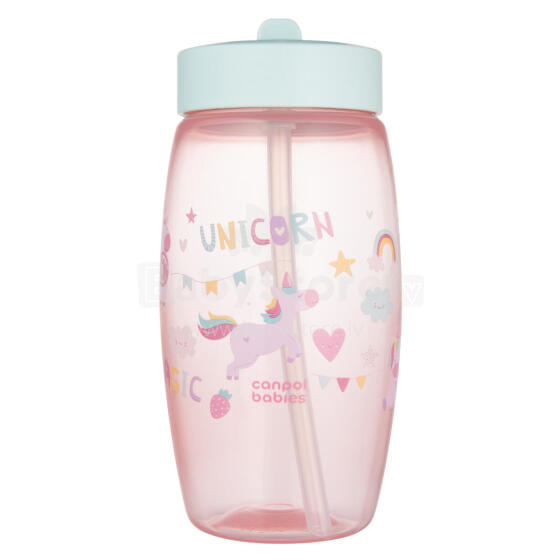 CANPOL BABIES sports bottle with foldable spout UNICORNS, 400 ml, 56/618_pin