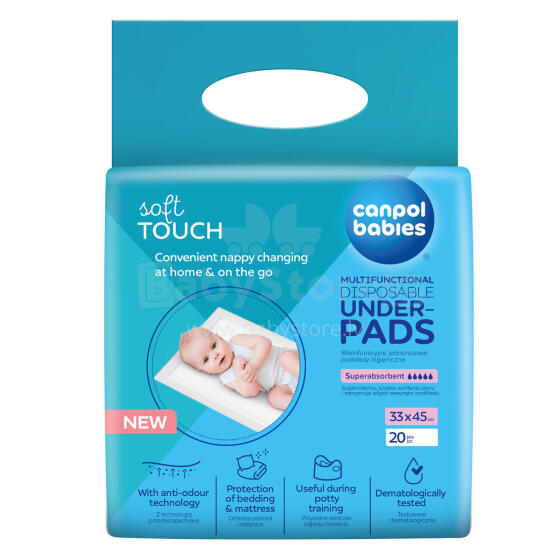 CANPOL BABIES waterproof underpads 33x45 cm, 78/009