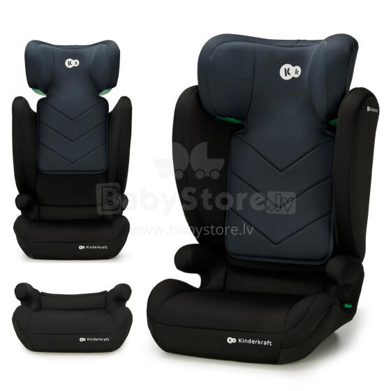 KINDERKRAFT autokrēsls  I-SPARK I-Size 100-150 cm, black, KCISPA00BLK0000