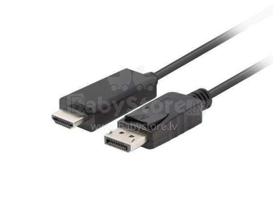 Lanberg CA-DPHD-11CC-0018-BK DisplayPort HDMI kabeļa adapteris, melns