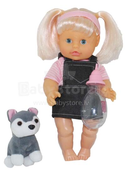 BAMBOLINA Doll Nena with dog 36cm, BD131