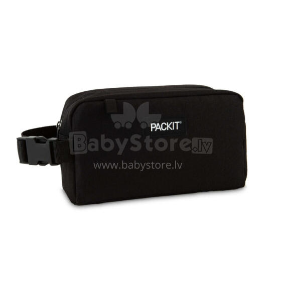 PackIt Small thermal food bag with handle - thermal lunch bag 340 ml black
