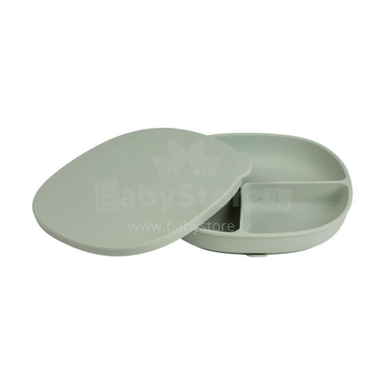 Plate with lid, Sage, b.box