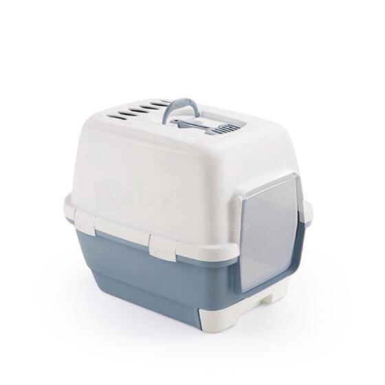 Cat toilet closed Cathy Clever &amp;amp; Smart 58x45x48cm white/blue
