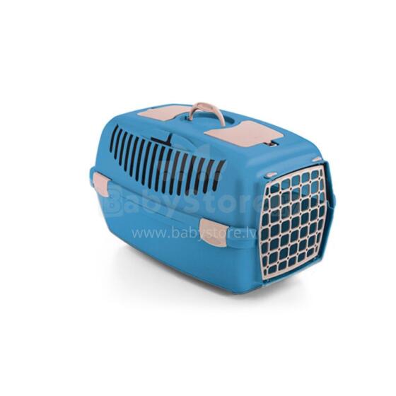 Transport cage Gulliver 3 with plastic door 61x40x38cm blue