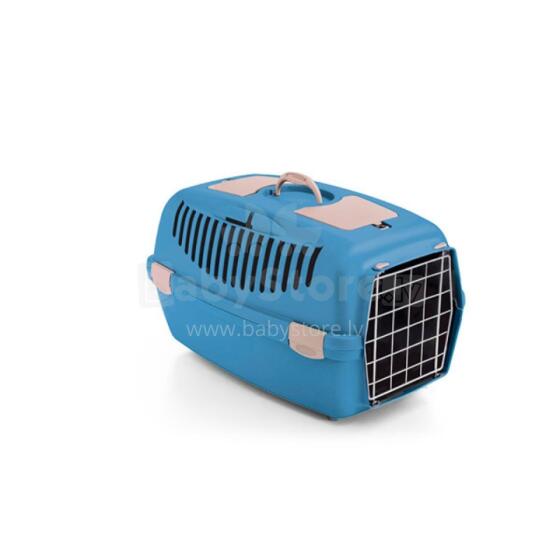 Transport cage Gulliver 2 with metal door 55x36x35cm blue
