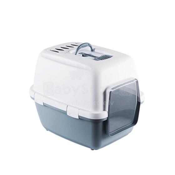 Cat toilet closed Cathy Comfort 58x45x48cm white/blue