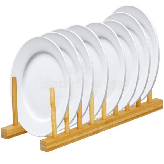 Bamboo plate stand Springos KI0154