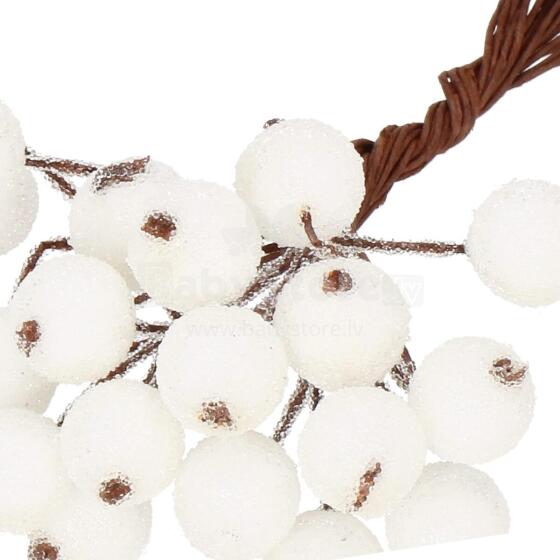 CA0742 ARTIFICIAL FROSTED ROWBEE, WHITE, 12 MM, 10-11 CM, 20 PCS.