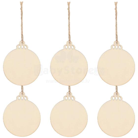 CA0769 WOODEN DECORATION 6 PCS.