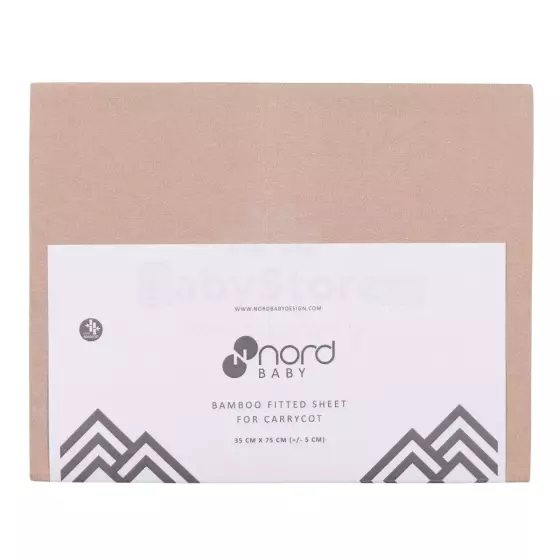 Nordbaby Bamboo Sheet Art.213640 Fitted sheet 35x75cm