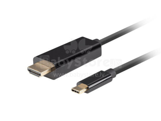 KABELIS LANBERG USB-C(M)->HDMI(M) 1M 4K 60HZ MELNS