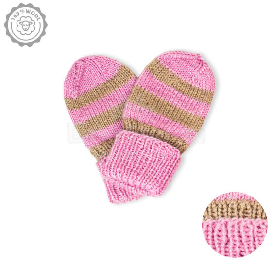 La Bebe™ Lambswool Natural Eco Baby Gloves Art.213945 Pink  Baby gloves