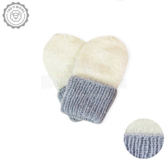 La Bebe™ Lambswool Natural Eco Baby Gloves Art.213950 Dabīgas vilnas adītas bērnu dūrainīši