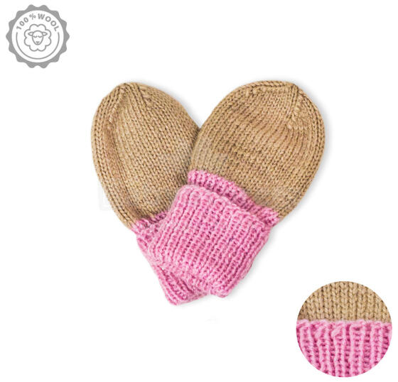 La Bebe™ Lambswool Natural Eco Baby Gloves Art.213952 Dabīgas vilnas adītas bērnu dūrainīši
