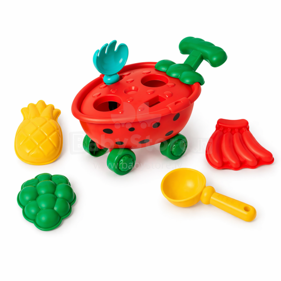 Bebe Basic Sand Toys Art.214967 Fruit themed sand toys - 6 pcs