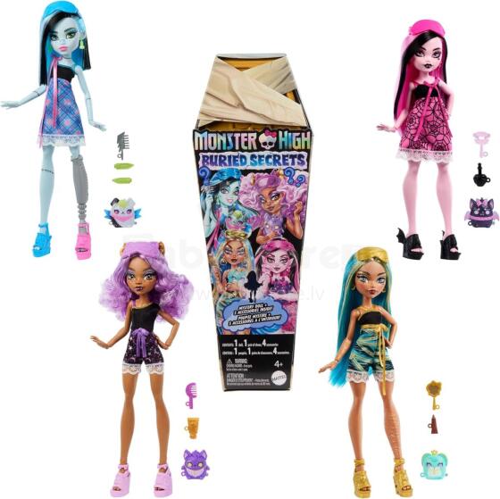 Monster High Surprise Doll  HYV64 Mysterious Doll and 5 Unpacking Surprises,1 psc