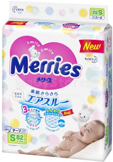Merries S  Art.21869 Nappies 4-8 kg 82 psc.