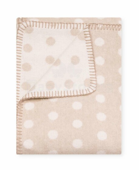 Kids Blanket  Cotton  Dots Art.22019 Beige  Детское одеяло/плед из натурального хлопка 100х140см(B категория качества)