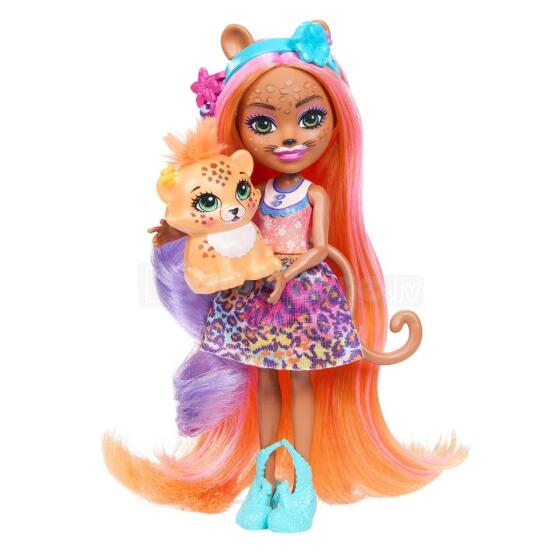 Enchantimals® juuksenukk - leopard