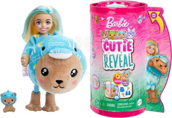 Barbie Chelsea Cutie Reveal mõmmi delfiinikostüümis