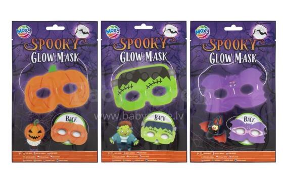Mask Halloween ja 2 helendavat pulka