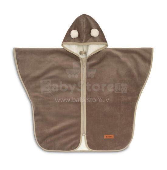 CAR SEAT PONCHO BEIGE PLUSH