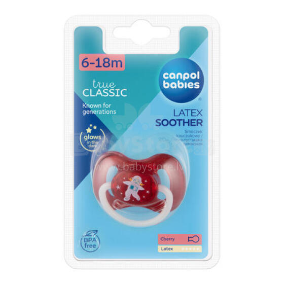 CANPOL BABIES soother latex cherry Kosmo, 6-18m, 23/222 red_new
