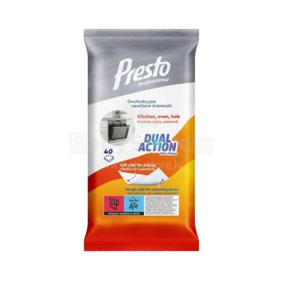 Wet wipes for kitchen, hobs and ovens Dual Action 40 pcs.