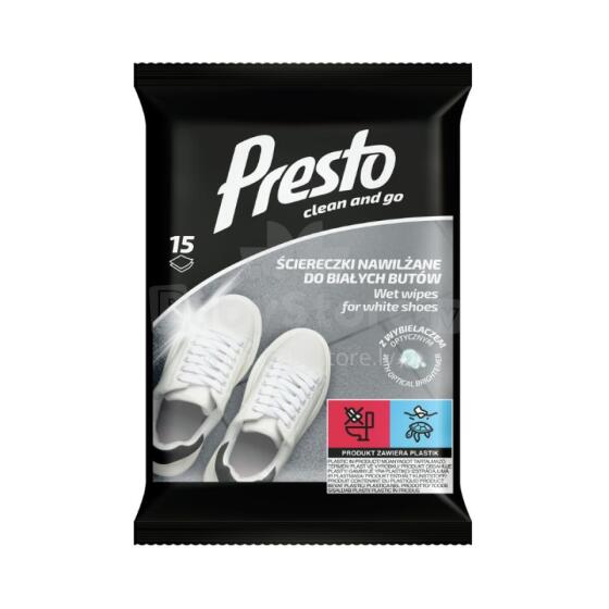Wet wipes for cleaning white shoes 15 pcs.