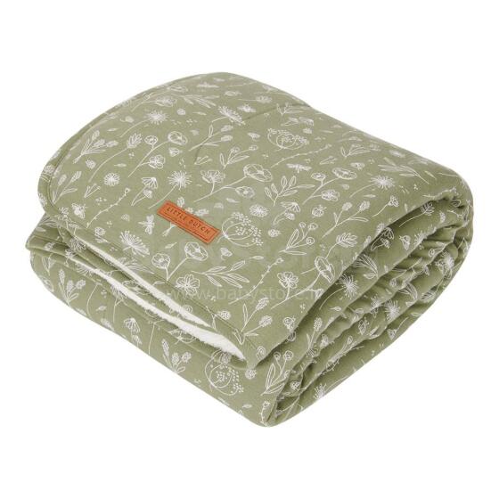 Little Dutch Cot Blanket Art.TE11021011 Flowers Olive