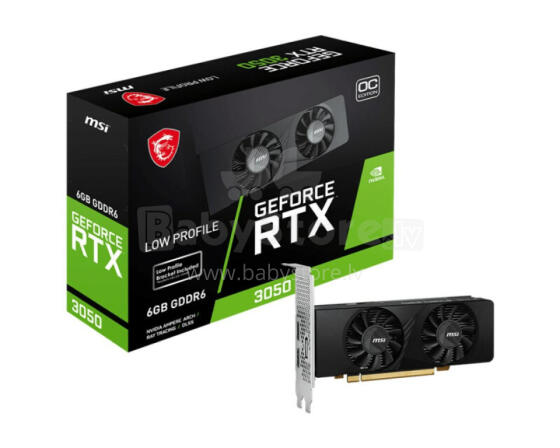 Видеокарта MSI GEFORCE RTX 3050 LP 6G OC NVIDIA 6 ГБ GDDR6