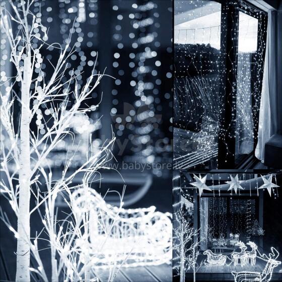 Light curtain Springos CL0184 300 LED garland cold white lights for indoor and outdoor use