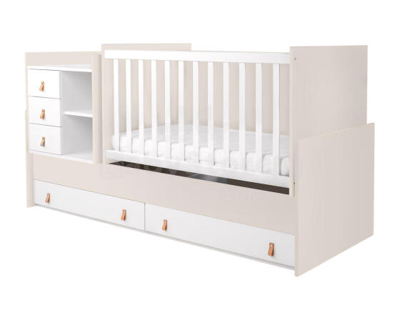 Chipboard multifunctional baby cot Lorena Beige