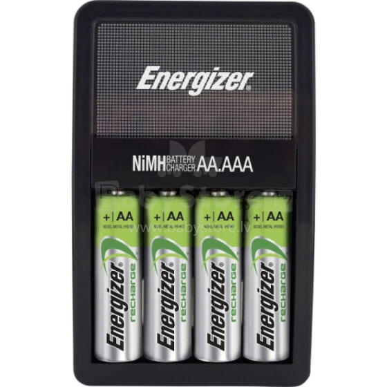 Maxi lādētājs AA/AAA ar 4 AA 2000mAh akumulatoriem