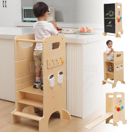 Wooden Learning Tower Montessori Art.224047 Natural