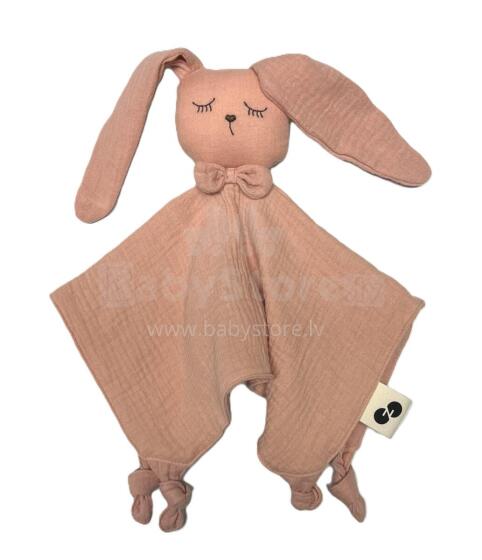 Muslin Cuddle Cloth Bunny Peach