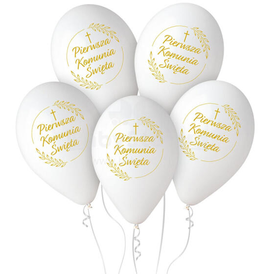 BALONY BIAŁY PIERWSZA KOMUNIA 25 SZTUK