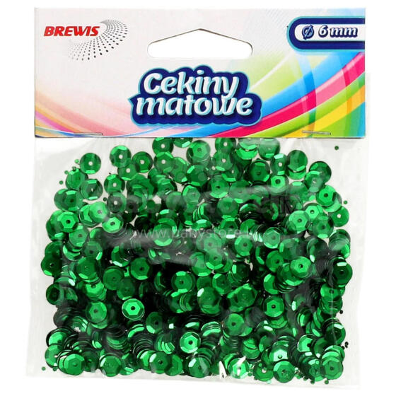 CEKINY HOLOGRAMOWE 6mm - ZIELONY