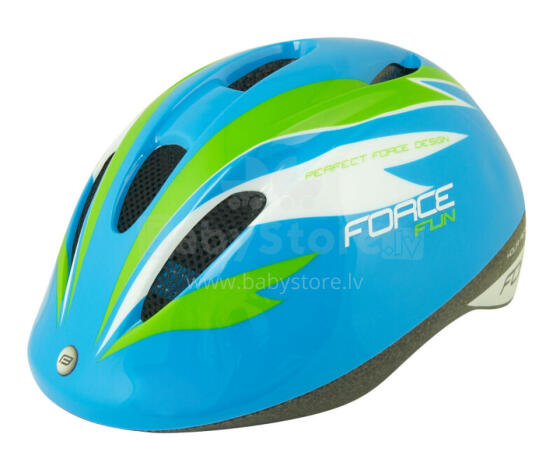 Велошлем детский Force Fun Stripes Blue/Green/White M (52-56 cm)