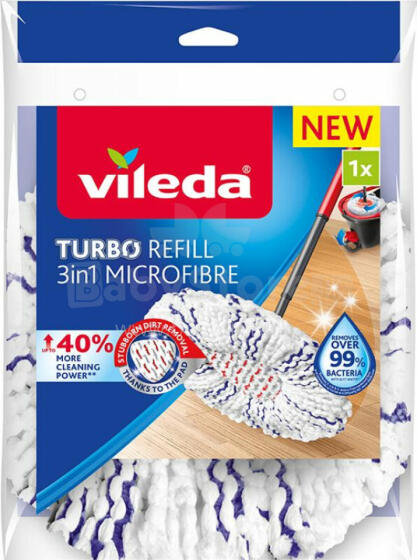 Вкладыш для вращающейся швабры Vileda Microfiber 3in1 Turbo