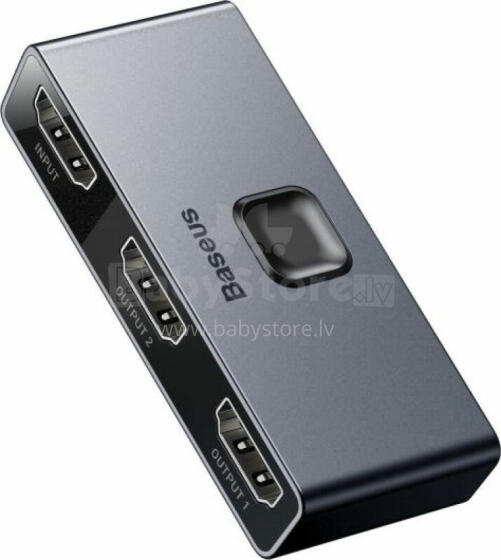 Baseus Swichtter Matrix HDMI — 2x HDMI 4K/30Hz pelēks (CAHUB-BC0G)
