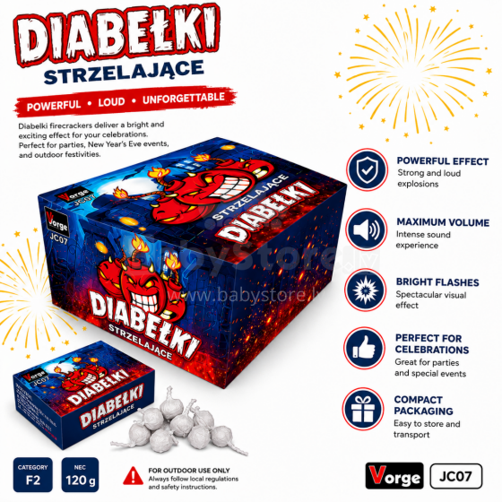 I-Toys Diabelki Art.225661 Petardes spilgtu skaņas efektu radīšanai