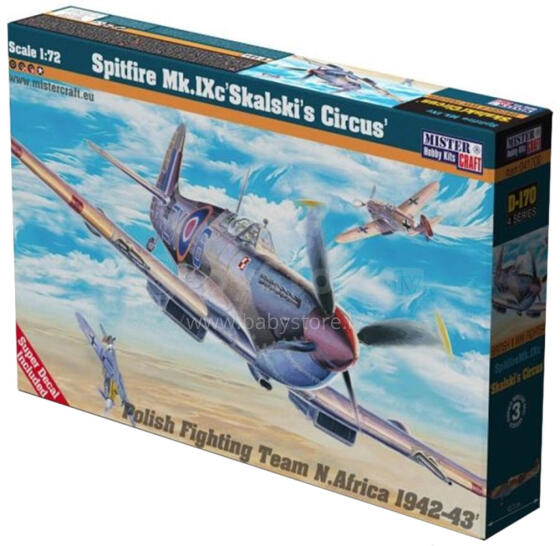 MODEL SAMOLOT SPITFIRE SKALSKI S 1:72