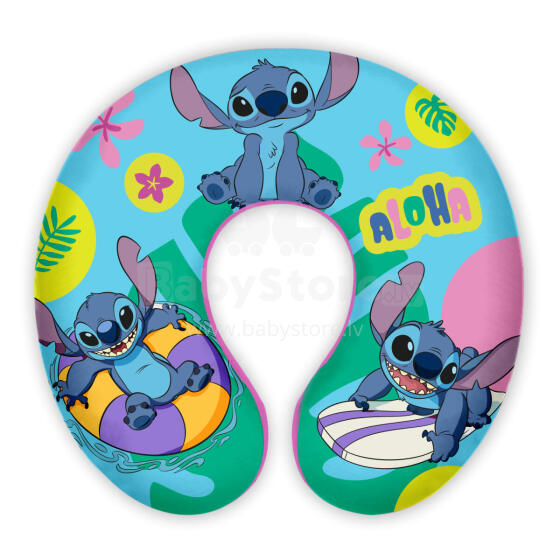 Disney Stitch Pillow Art.59387  Ceļojuma kakla spilvens (galvas atbalsts)