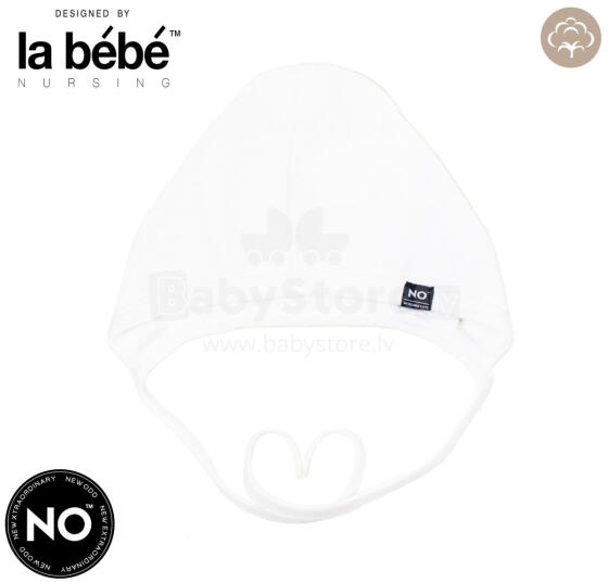La Bebe No Hat Art.225944 White  cotton Babies` hat
