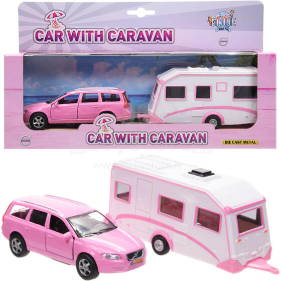 AUTO VOLVO V70 Z PRZYCZEPĄ CAMPING RÓŻ