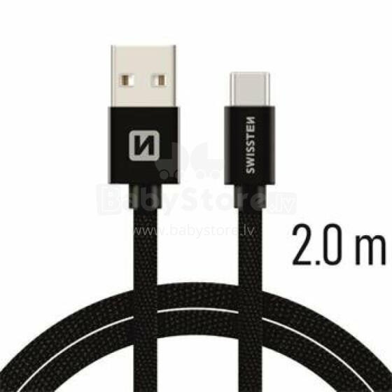 Swissten Textile Универсальный Quick Charge 3.1 USB-C USB Кабель данных 2м